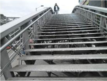 Puente peatonal de acceso al portal sur