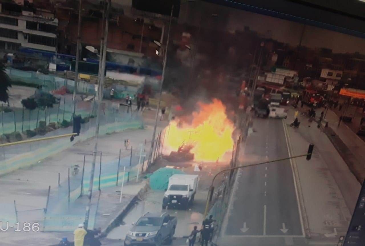 fotografía de Incendio en obra 