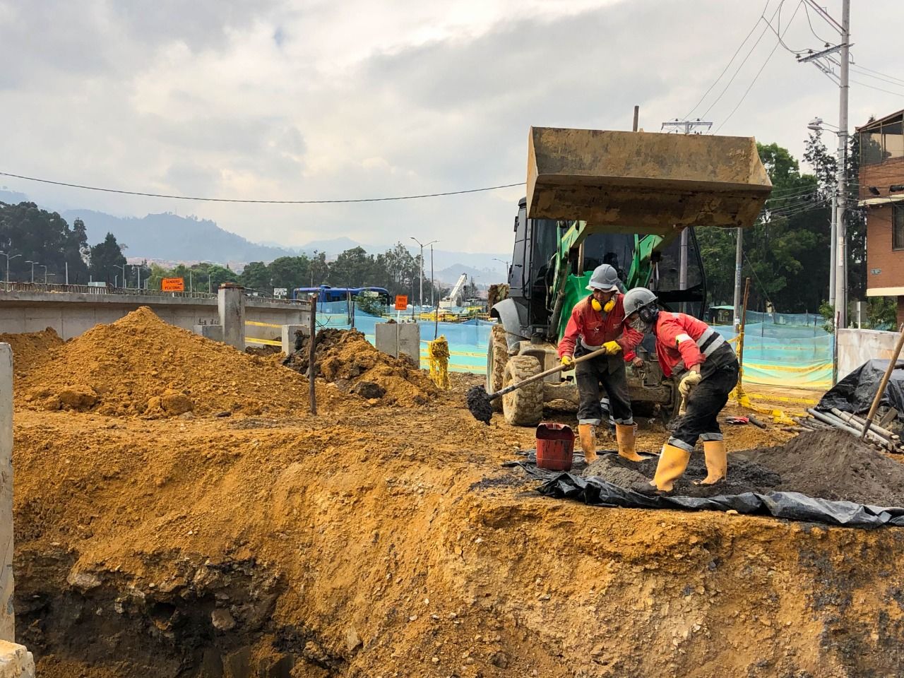 Fotografía de trabajadores en obra 
