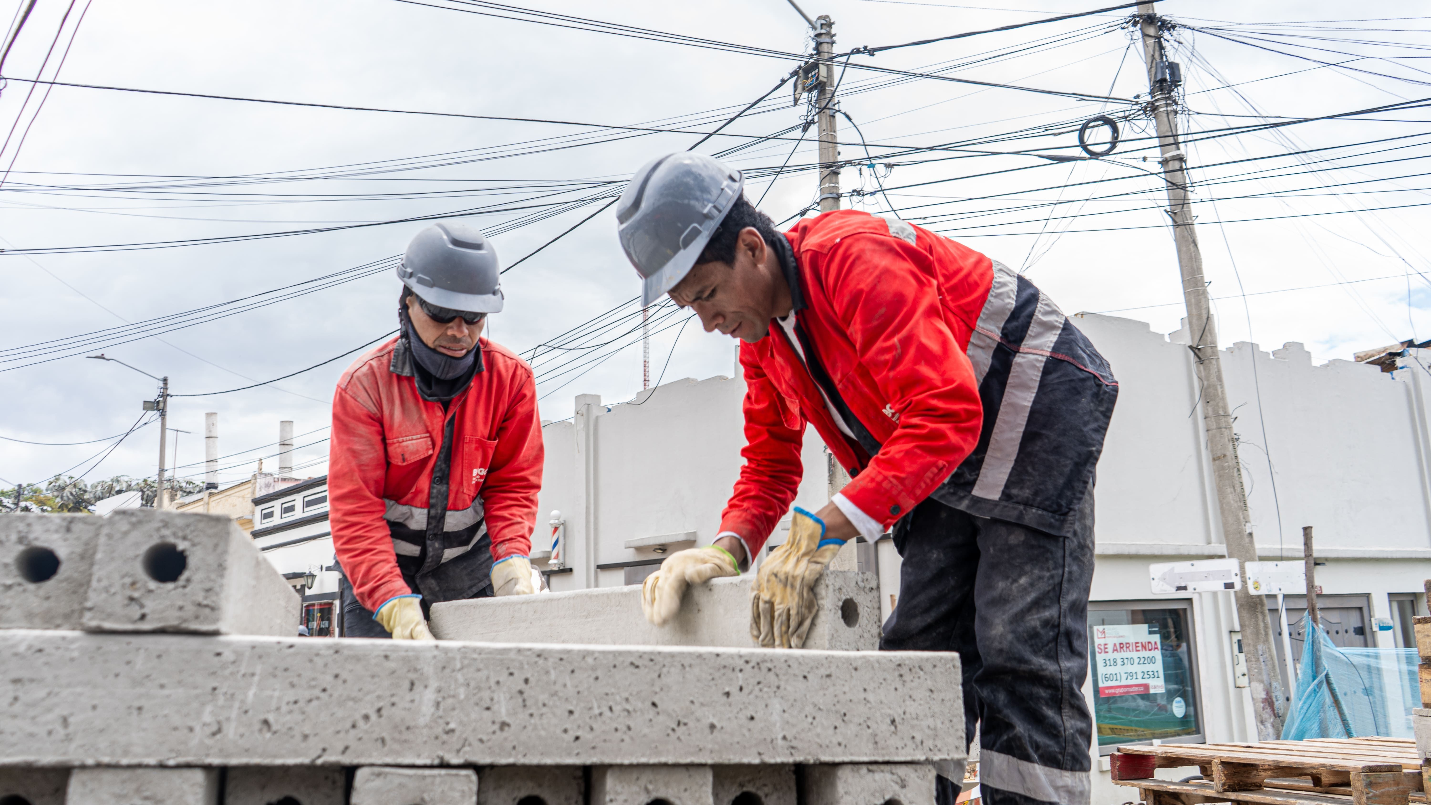 Trabajadores en obra