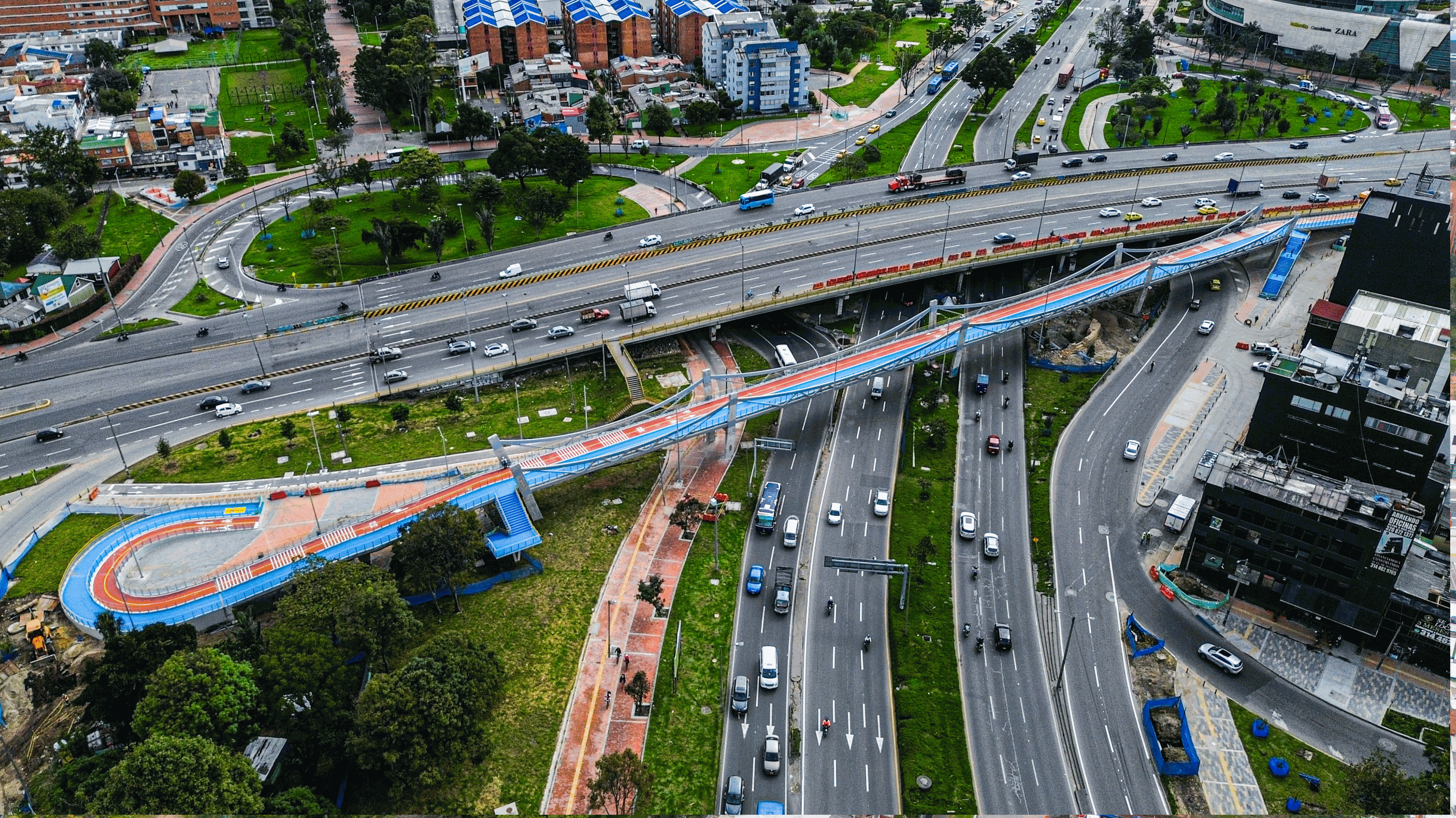 Ciclopuente peatonal Av. Boyacá por Calle 80
